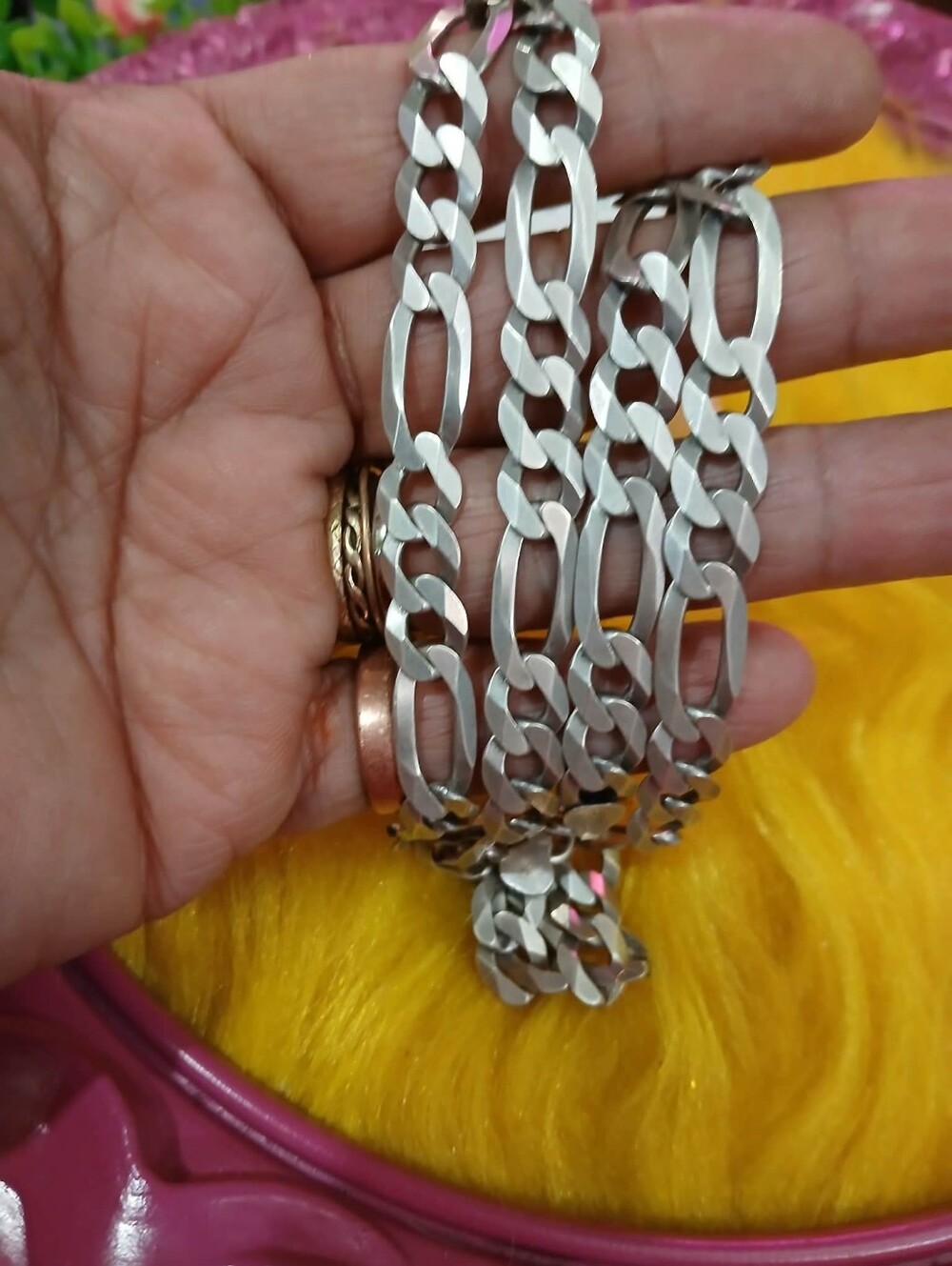 Vintage Italian Sterling Silver Figaro Chain Necklace – 925 Italy